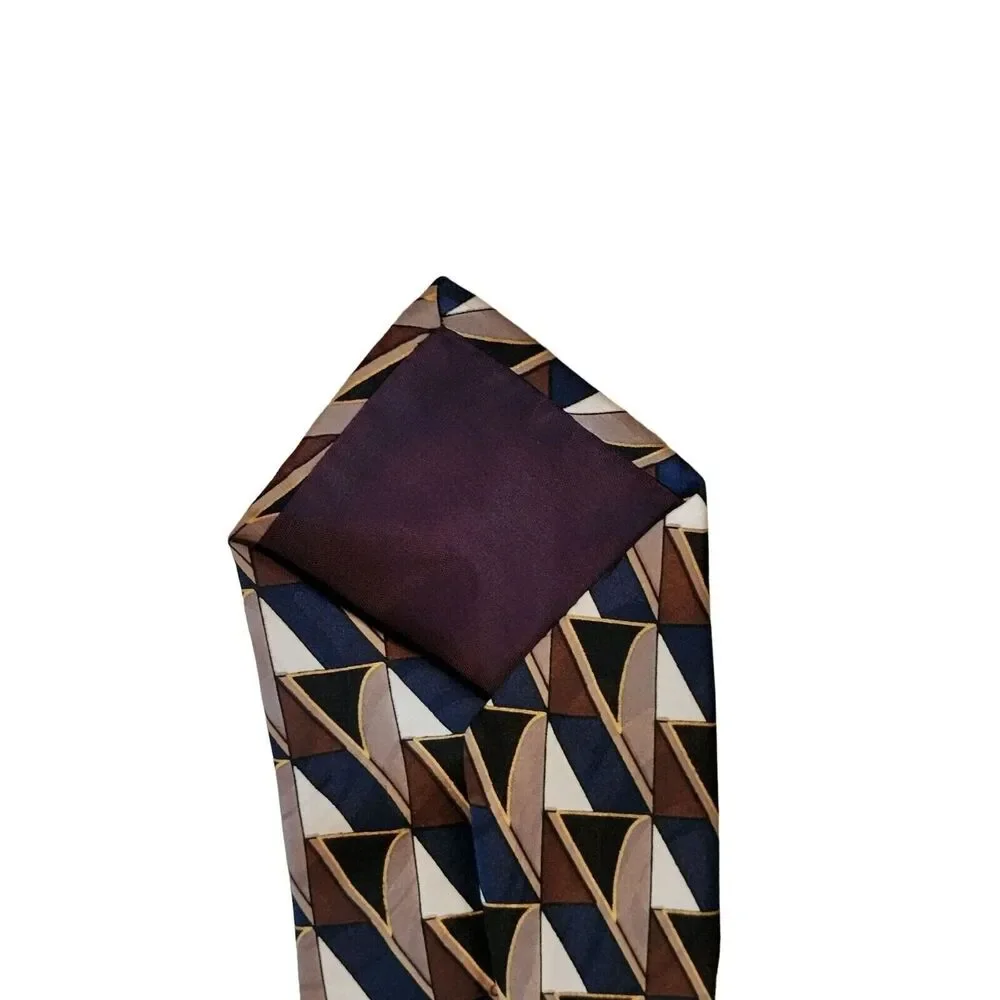 #6373 Oleg Cassini NWT green blue white Necktie Polyester